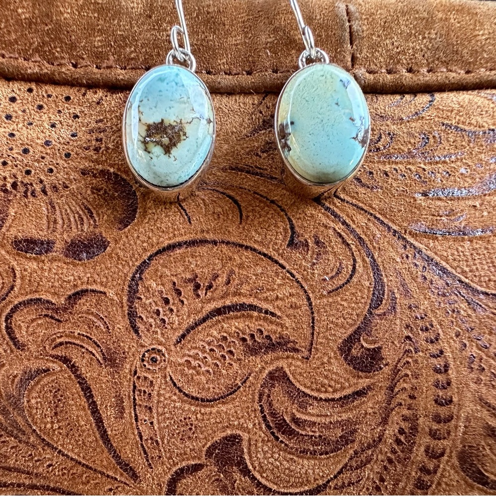 Turquoise and Silver Navajo Earrings